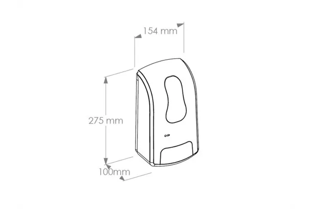 Dozownik mydła w płynie MERIDA ONE, pojemność zbiornika 1000 ml, tworzywo ABS, biały
 Merida DEB103