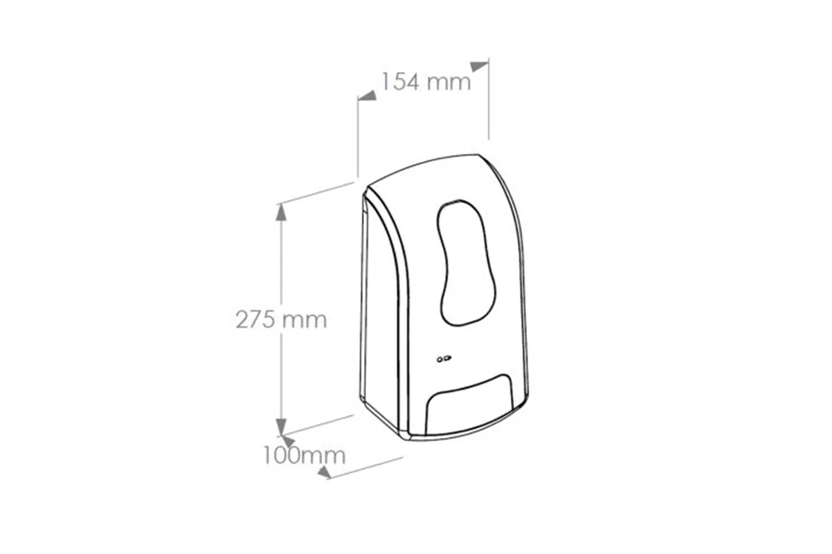 Dozownik mydła w płynie MERIDA ONE, pojemność zbiornika 1000 ml, tworzywo ABS, czarny
 Merida DEC103