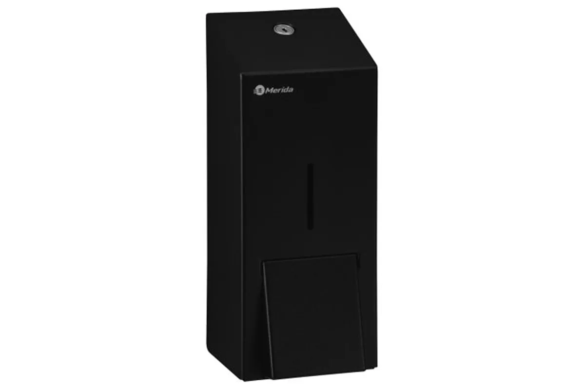 Dozownik mydła w płynie MERIDA STELLA BLACK LINE MAXI, pojemność zbiornika 800 ml, czarny
 Merida DSC106