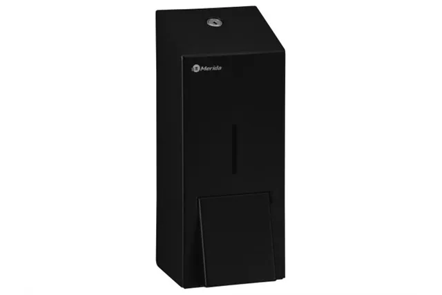 Dozownik mydła w płynie MERIDA STELLA BLACK LINE MAXI, pojemność zbiornika 800 ml, czarny
 Merida DSC106