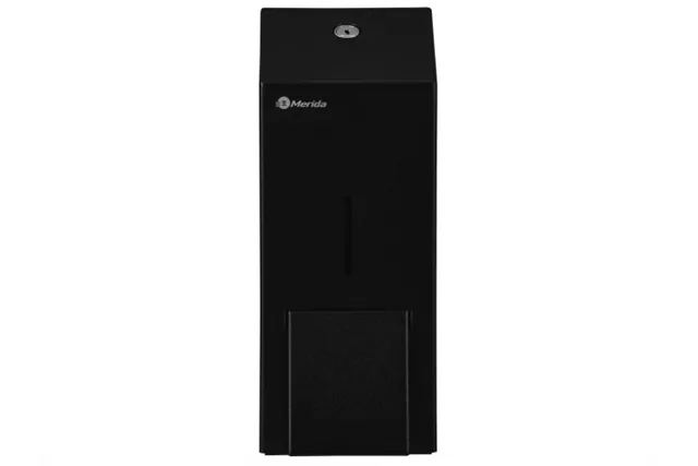 Dozownik mydła w płynie MERIDA STELLA BLACK LINE MAXI, pojemność zbiornika 800 ml, czarny
 Merida DSC106