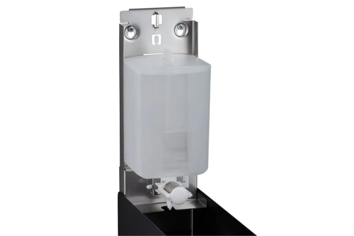 Dozownik mydła w płynie MERIDA STELLA BLACK LINE MAXI, pojemność zbiornika 800 ml, czarny
 Merida DSC106