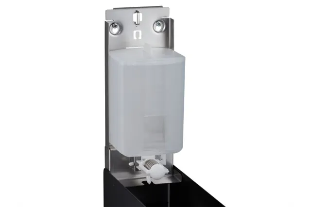 Dozownik mydła w płynie MERIDA STELLA BLACK LINE MAXI, pojemność zbiornika 800 ml, czarny
 Merida DSC106