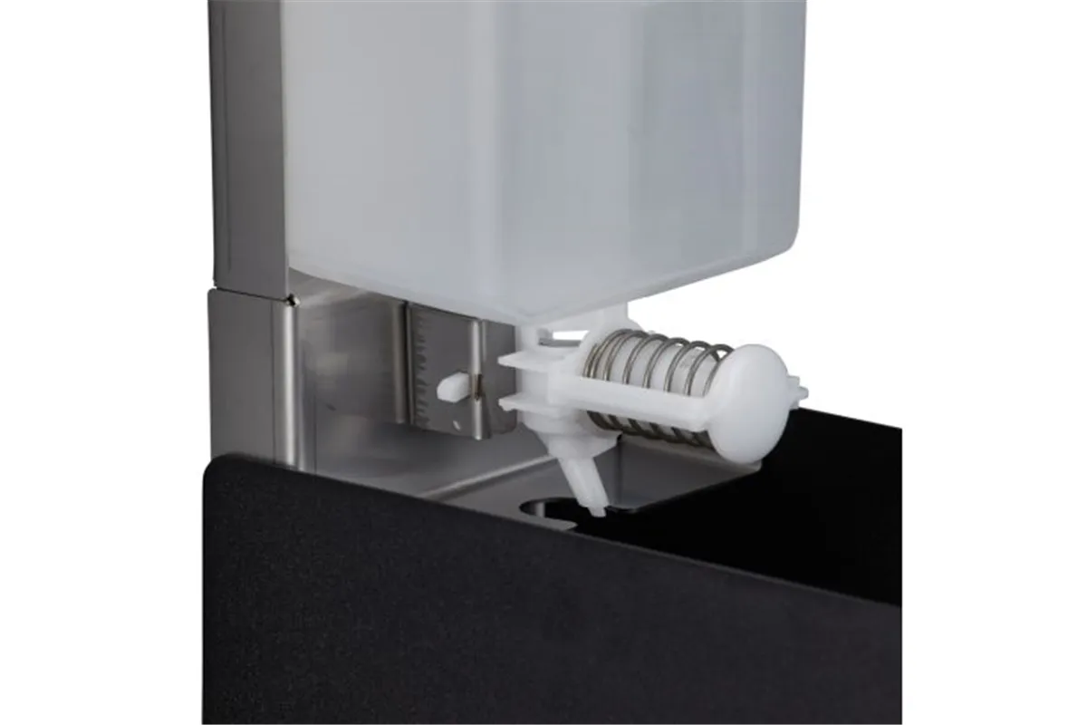 Dozownik mydła w płynie MERIDA STELLA BLACK LINE MAXI, pojemność zbiornika 800 ml, czarny
 Merida DSC106