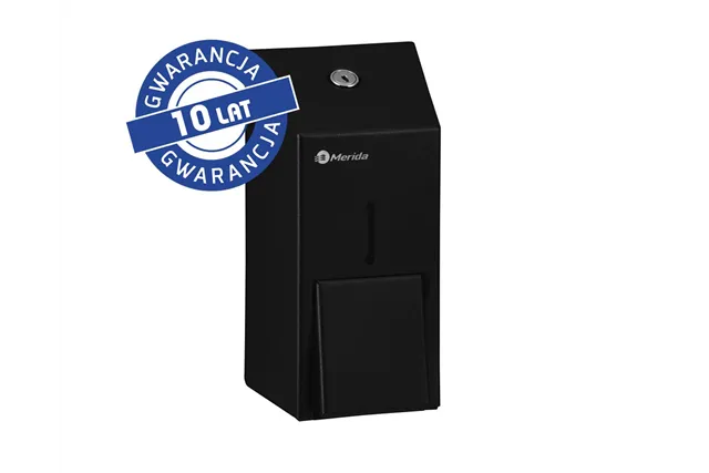 Dozownik mydła w płynie MERIDA STELLA BLACK LINE MINI, pojemność zbiornika 400 ml, czarny
 Merida DSC102