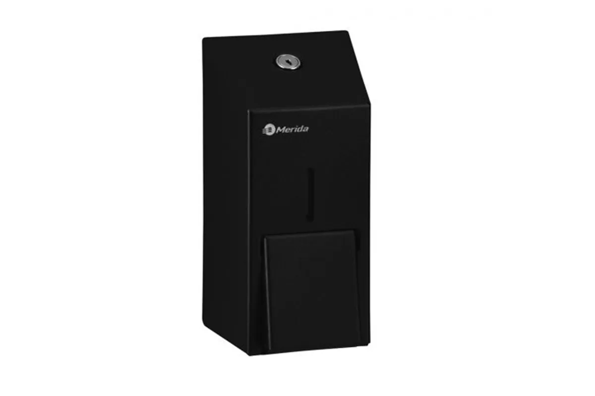Dozownik mydła w płynie MERIDA STELLA BLACK LINE MINI, pojemność zbiornika 400 ml, czarny
 Merida DSC102