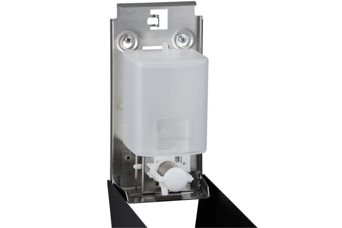 Dozownik mydła w płynie MERIDA STELLA BLACK LINE MINI, pojemność zbiornika 400 ml, czarny
 Merida DSC102