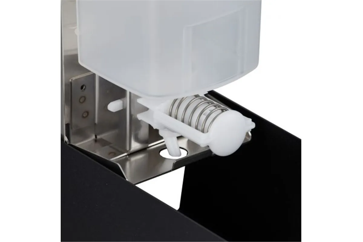 Dozownik mydła w płynie MERIDA STELLA BLACK LINE MINI, pojemność zbiornika 400 ml, czarny
 Merida DSC102