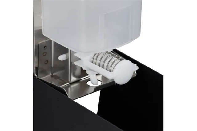 Dozownik mydła w płynie MERIDA STELLA BLACK LINE MINI, pojemność zbiornika 400 ml, czarny
 Merida DSC102