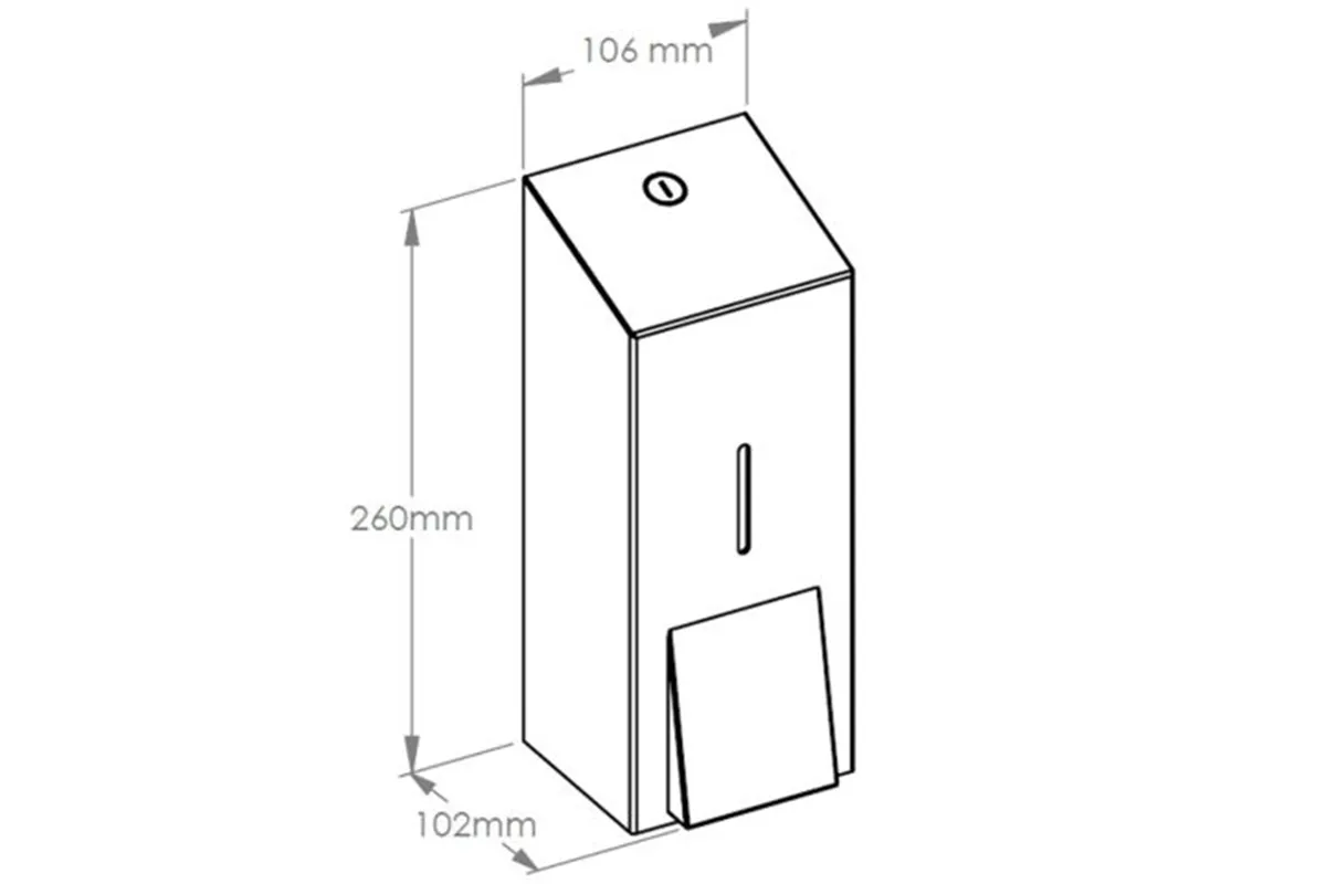 Dozownik mydła w płynie MERIDA STELLA WHITE LINE MAXI, pojemność zbiornika 800 ml, biały
 Merida DSB107