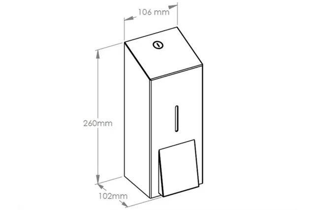 Dozownik mydła w płynie MERIDA STELLA WHITE LINE MAXI, pojemność zbiornika 800 ml, biały
 Merida DSB107