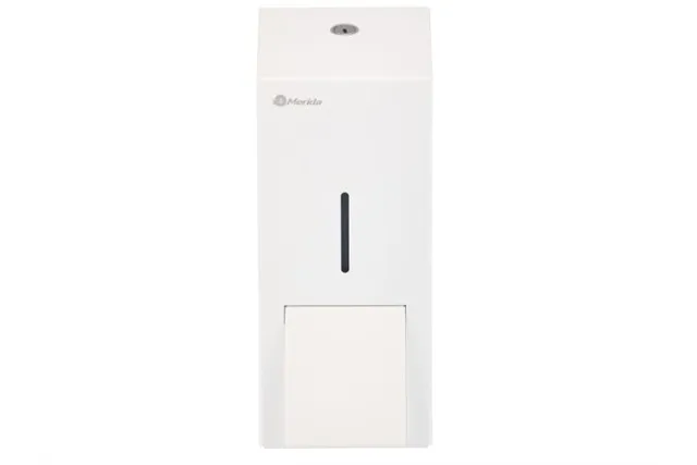 Dozownik mydła w płynie MERIDA STELLA WHITE LINE MAXI, pojemność zbiornika 800 ml, biały
 Merida DSB107
