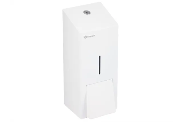 Dozownik mydła w płynie MERIDA STELLA WHITE LINE MAXI, pojemność zbiornika 800 ml, biały
 Merida DSB107