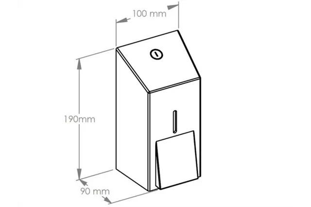 Dozownik mydła w płynie MERIDA STELLA WHITE LINE MINI, pojemność zbiornika 400 ml, biały
 Merida DSB105
