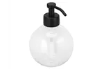Dozownik mydła z pojemnikiem w kształcie kuli stojący MERIDA STELLA BLACK LINE, pojemność zbiornika 150 ml, czarny
 DLC102