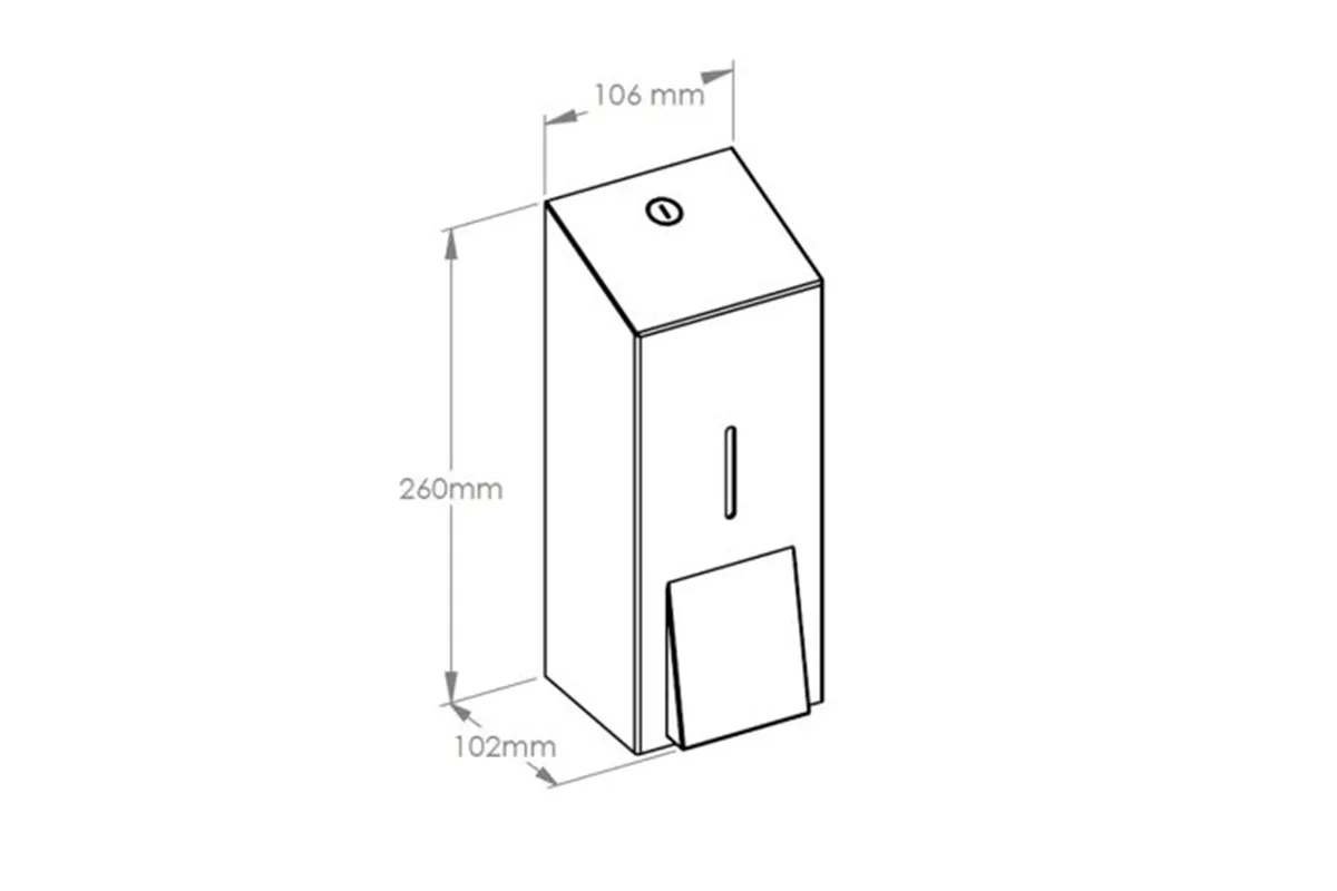Dozownik płynu dezynfekcyjnego w sprayu MERIDA STELLA WHITE LINE, pojemność wkładów 1000 ml , biały
 Merida DSB406