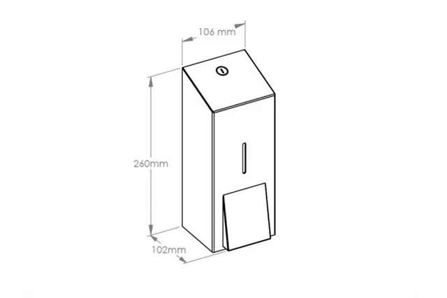 Dozownik płynu dezynfekcyjnego w sprayu MERIDA STELLA WHITE LINE, pojemność wkładów 1000 ml , biały
 Merida DSB406