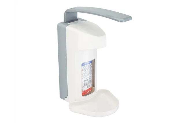 Dozownik z przyciskiem łokciowym na wkłady 500 ml, z tacką ociekową, tworzywo ABS
 Merida D9PT