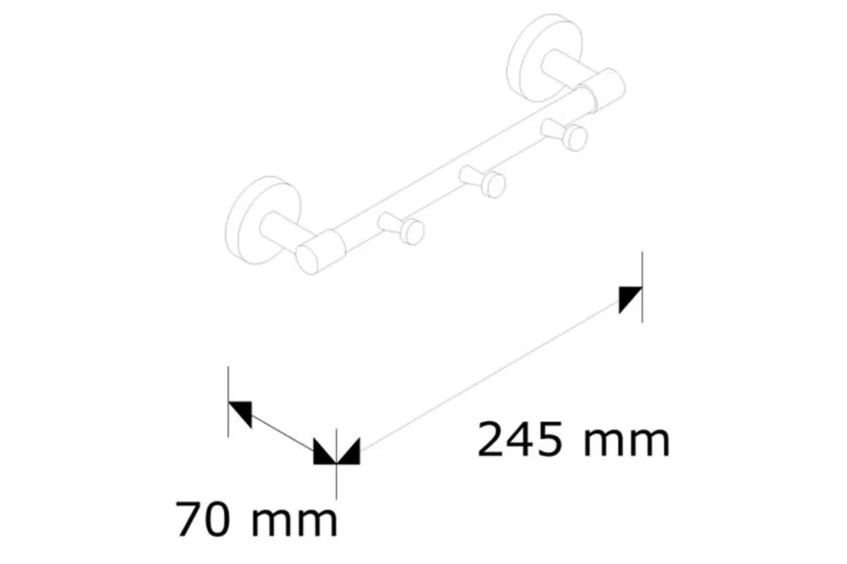 Drążek L200 mm z trzema zawieszkami MERIDA STELLA BLACK LINE, czarny
 Merida GSC408