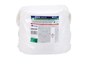 Chusteczki nasączone do dezynfekcji rąk i powierzchni MERIDA VADO SOFT, wkład do wiadra 10 l, rolka 122,36 m, 322 listki
 UMD53