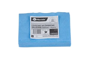 Czyściwo włókninowe w listkach, NIEBIESKIE, 25 x 40 cm, paczka 20 szt.
 Merida UWN403