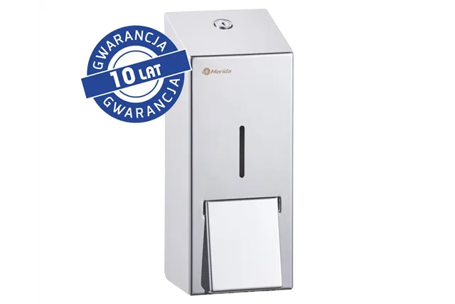 Dozownik mydła w pianie MERIDA STELLA MAXI, na jednorazowe wkłady 700 g z pompką spieniającą, stal polerowana
 Merida DSP206