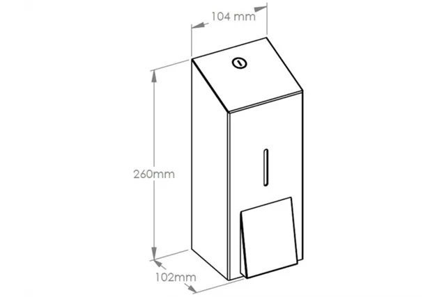 Dozownik mydła w pianie MERIDA STELLA MAXI, na jednorazowe wkłady 700 g z pompką spieniającą, stal polerowana
 Merida DSP206