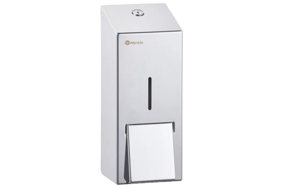 Dozownik mydła w pianie MERIDA STELLA MAXI, na jednorazowe wkłady 700 g z pompką spieniającą, stal polerowana
 Merida DSP206