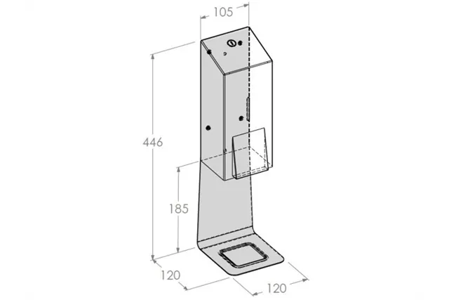 Dozownik mydła w pianie MERIDA STELLA WHITE LINE MAXI na jednorazowe wkłady 700 g, biały
 Merida DSB207
