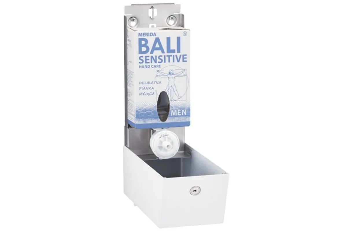 Dozownik mydła w pianie MERIDA STELLA WHITE LINE MAXI na jednorazowe wkłady 700 g, biały
 Merida DSB207