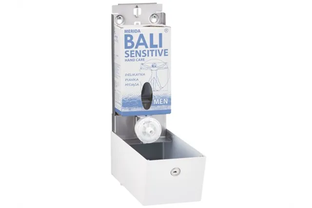 Dozownik mydła w pianie MERIDA STELLA WHITE LINE MAXI na jednorazowe wkłady 700 g, biały
 Merida DSB207