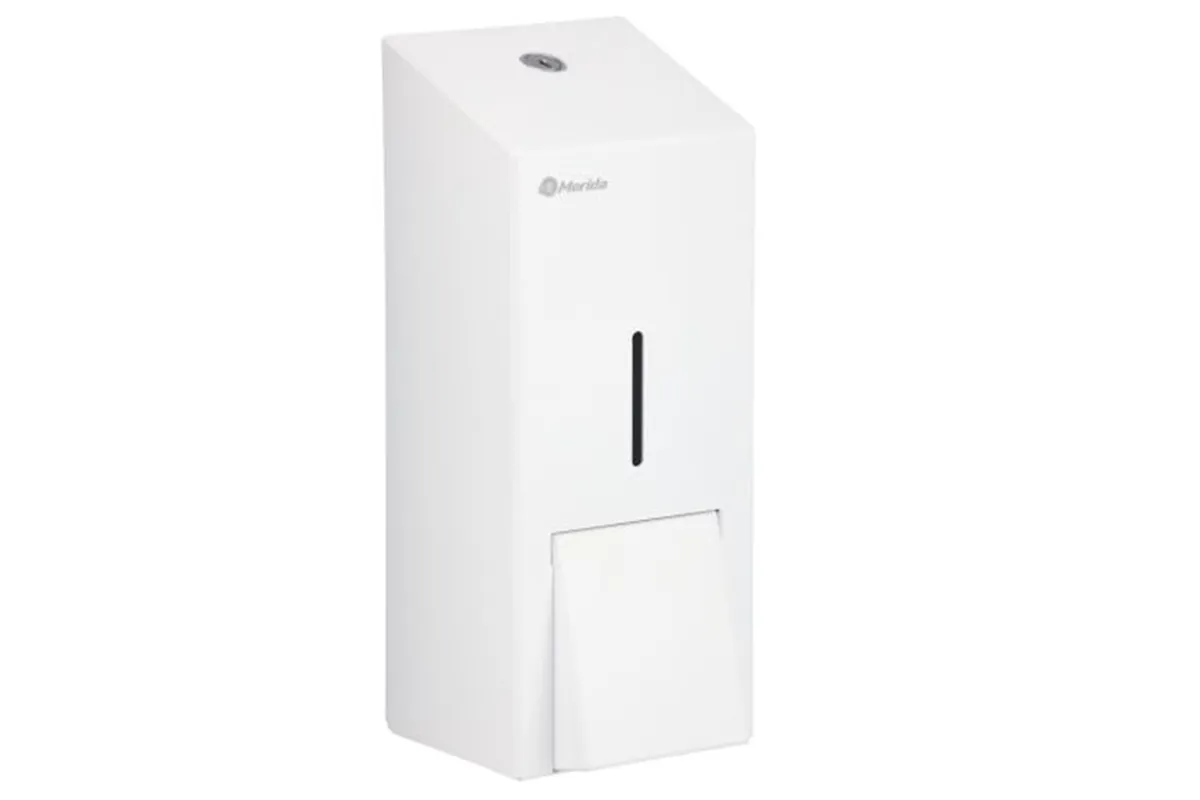 Dozownik mydła w pianie MERIDA STELLA WHITE LINE MAXI na jednorazowe wkłady 700 g, biały
 Merida DSB207