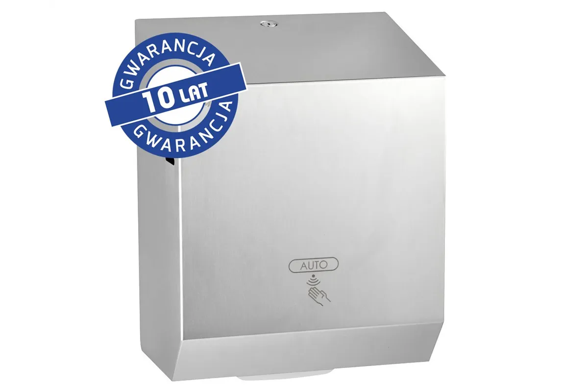 Automatyczny bezdotykowy podajnik ręczników papierowych w rolach MERIDA STELLA AUTOMATIC MAXI, stal polerowana
 Merida CSP503