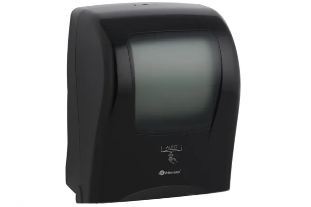 Automatyczny bezdotykowy podajnik ręczników papierowych w roli MERIDA ONE AUTOMATIC MAXI, tworzywo ABS, czarny
 Merida CEC501