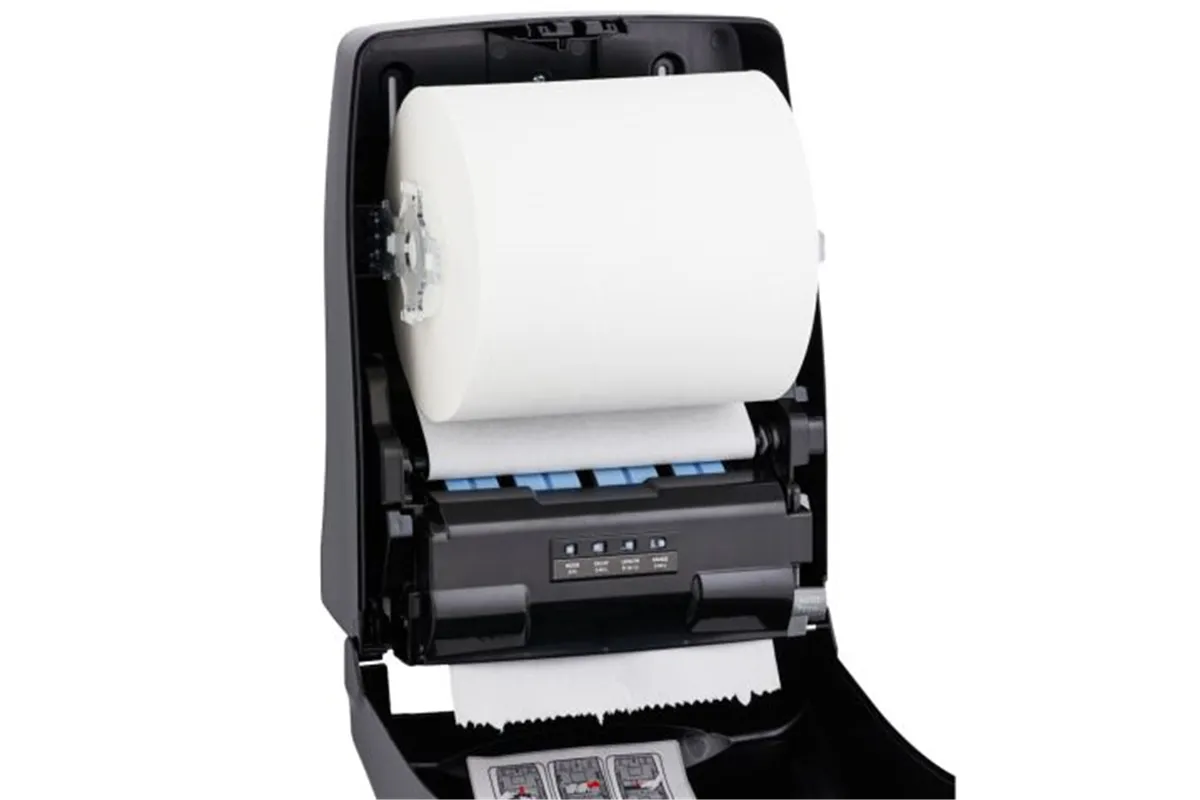 Automatyczny bezdotykowy podajnik ręczników papierowych w roli MERIDA ONE AUTOMATIC MAXI, tworzywo ABS, czarny
 Merida CEC501