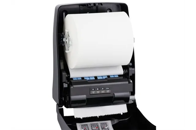 Automatyczny bezdotykowy podajnik ręczników papierowych w roli MERIDA ONE AUTOMATIC MAXI, tworzywo ABS, czarny
 Merida CEC501