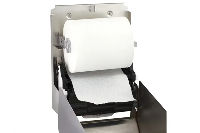 Automatyczny bezdotykowy podajnik ręczników papierowych w roli MERIDA STELLA AUTOMATIC MAXI, stal matowa
 Merida CSM503