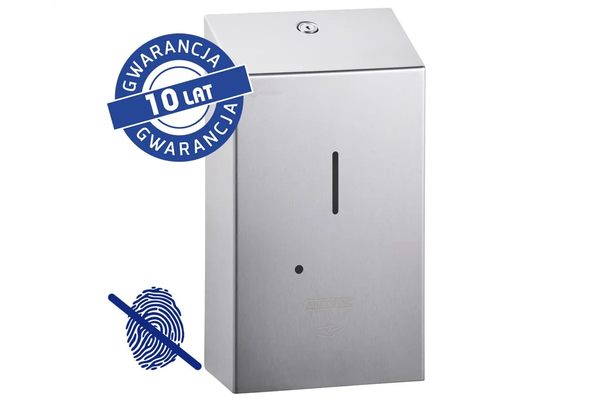 Bezdotykowy dozownik mydła w pianie MERIDA STELLA AUTOMATIC Anti-FingerPrint na wkłady 1000g stal matowa powłoka AFP
 DSM279