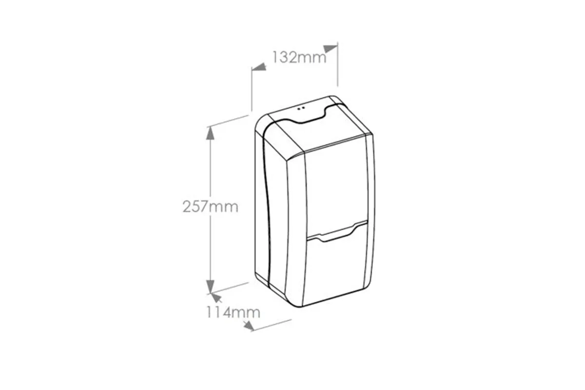 Bezdotykowy automatyczny dozownik mydła w płynie MERIDA HARMONY, pojemność zbiornika 1100 ml
 Merida DHB103