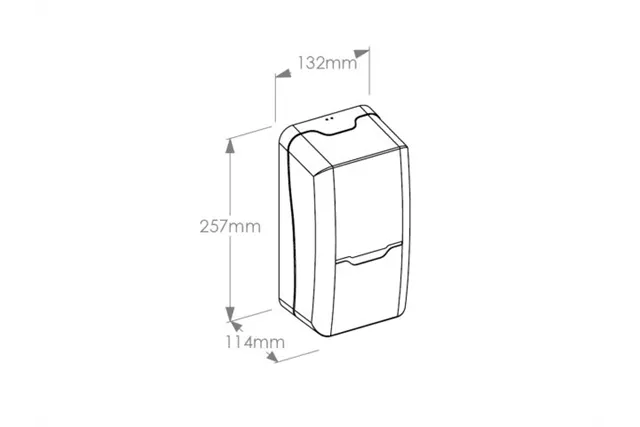 Bezdotykowy automatyczny dozownik mydła w płynie MERIDA HARMONY, pojemność zbiornika 1100 ml
 Merida DHB103