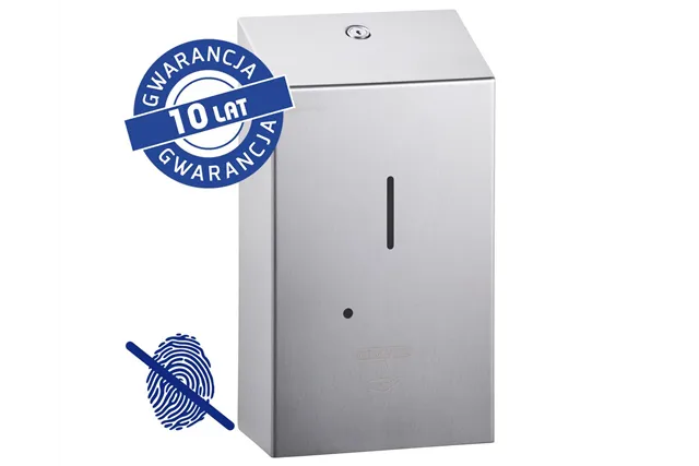 Bezdotykowy automatyczny dozownik mydła w płynie MERIDA STELLA AUTOMATIC AntiFingerPrint  1000ml stal matowa powłoka AFP
 DSM17