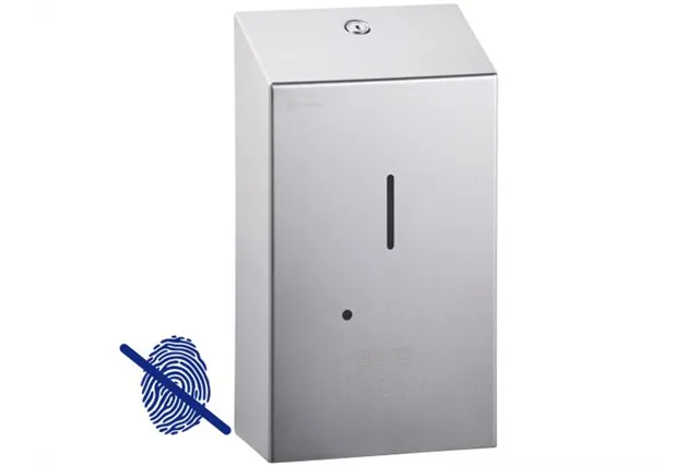 Bezdotykowy automatyczny dozownik mydła w płynie MERIDA STELLA AUTOMATIC AntiFingerPrint  1000ml stal matowa powłoka AFP
 DSM17