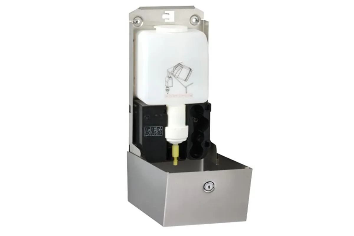 Bezdotykowy automatyczny dozownik mydła w płynie MERIDA STELLA AUTOMATIC AntiFingerPrint  1000ml stal matowa powłoka AFP
 DSM17