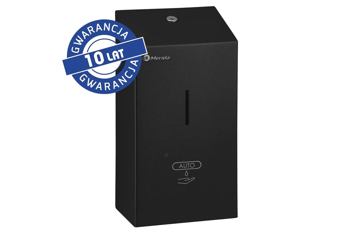 Bezdotykowy automatyczny dozownik mydła w płynie MERIDA STELLA BLACK LINE AUTOMATIC, pojemność zbiornika 1000 ml, czarny
 DSC10