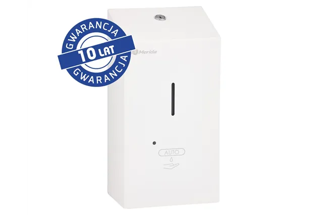 Bezdotykowy automatyczny dozownik mydła w płynie MERIDA STELLA WHITE LINE AUTOMATIC, pojemność zbiornika 1000 ml, biały
 DSB109