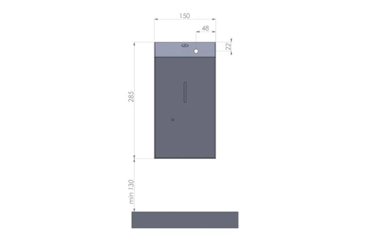 Bezdotykowy automatyczny dozownik płynu dezynfekcyjnego w sprayu na wkłady 1000ml MERIDA STELLA, stal matowa
 DSM409
