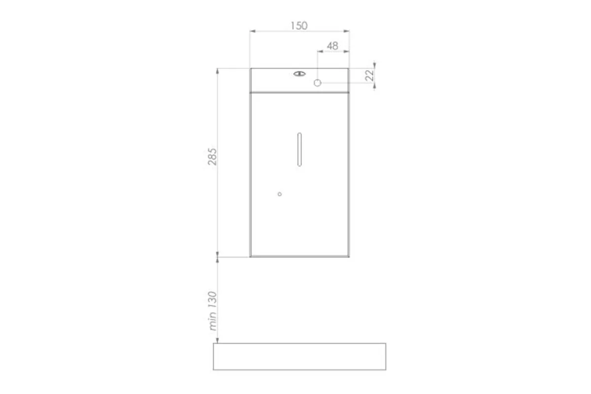 Bezdotykowy automatyczny dozownik płynu dezynfekcyjnego w sprayu na wkłady 1000ml MERIDA STELLA, stal matowa
 DSM409