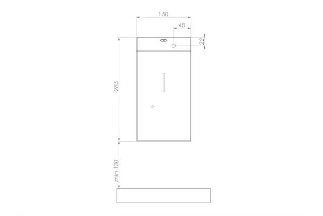 Bezdotykowy automatyczny dozownik płynu dezynfekcyjnego w sprayu na wkłady 1000ml MERIDA STELLA, stal matowa
 DSM409
