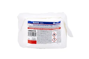Chusteczki nasączone do dezynfekcji rąk i powierzchni MERIDA DDR+ wkład do wiadra 3 l, rolka 44,5 m, 445 listków
 UMD510