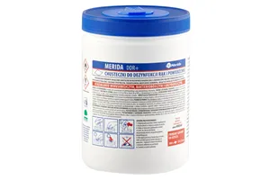 Chusteczki nasączone do dezynfekcji rąk i powierzchni MERIDA POLANA DDR+, tuba, rolka 15 m, 100 listków
 UMD741